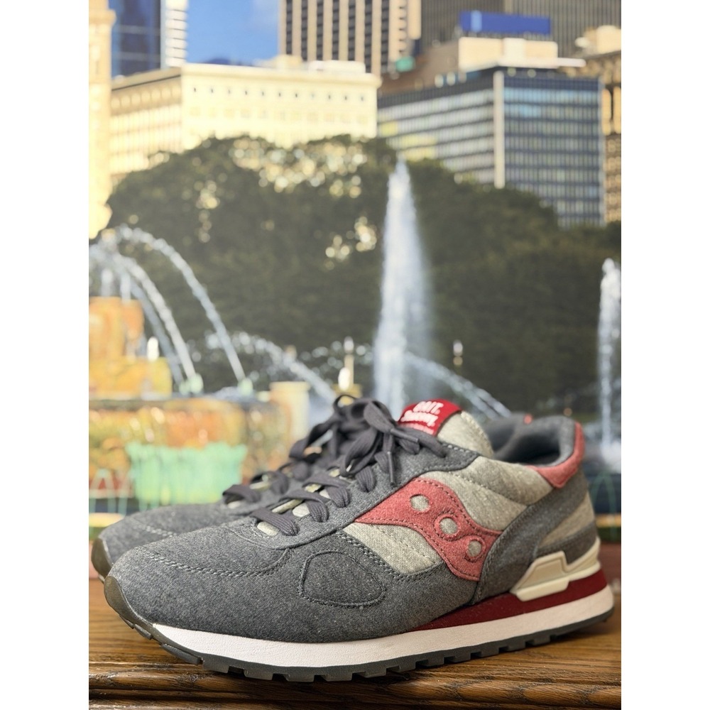 Saucony x Bait Shadow Original SIZE 11 "Cruel World 4" Men's GREY RED - Picture 2 of 12
